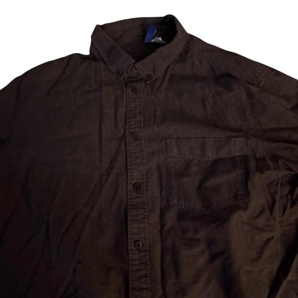 Divided Dark Gray Short Sleeve Button Down Shirt - XL